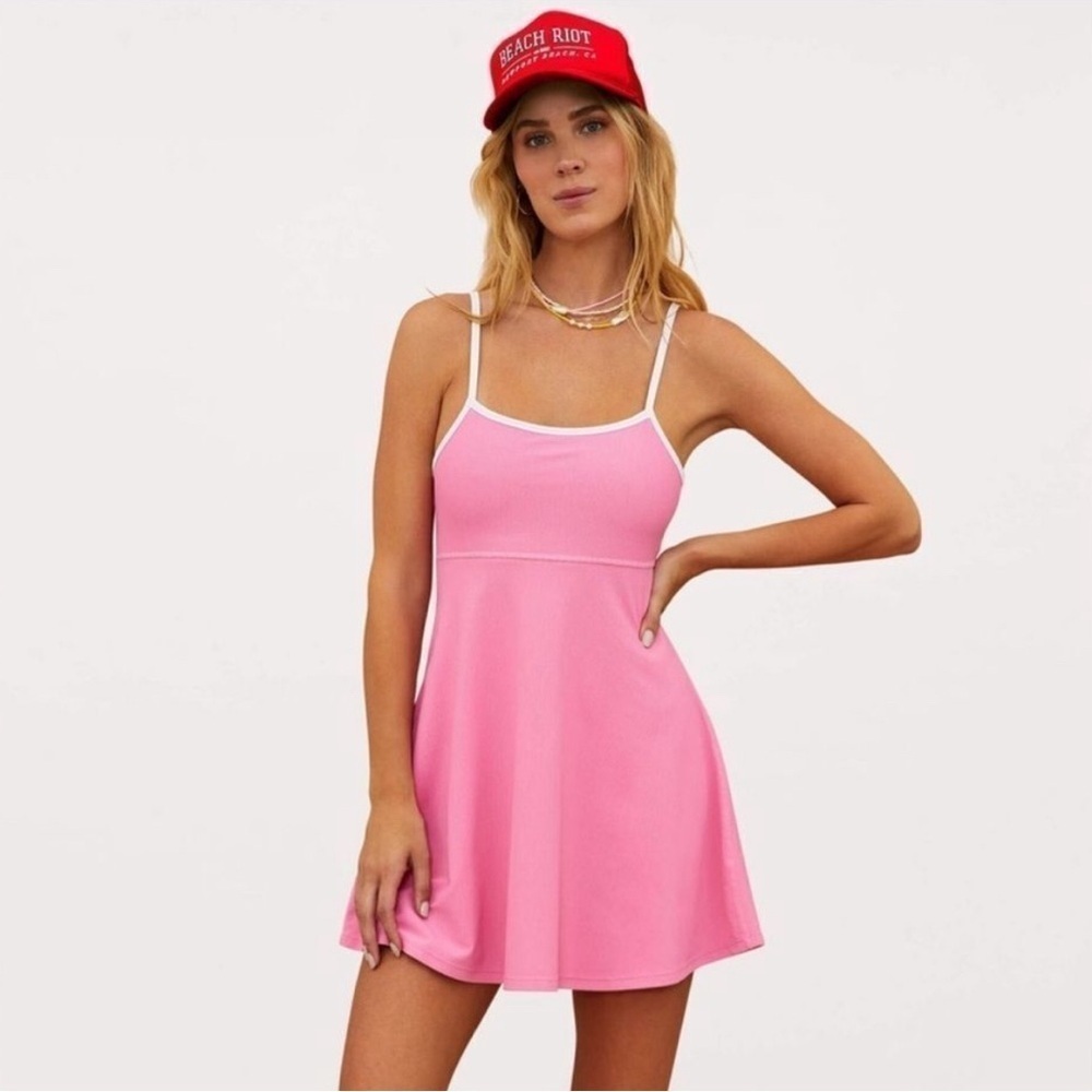 Beach Riot Raelyn Dress Prism Pink Size Medium - Picture 2 of 8